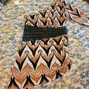 Womens Junior Baby Phat 1 arm Top with faux leather waist